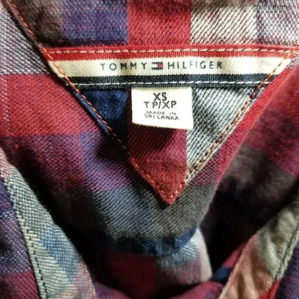 {Tommy Hilfiger} Plaid Button Down Shirt - Picture 12 of 14